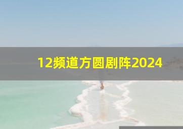 12频道方圆剧阵2024