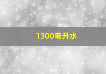 1300毫升水