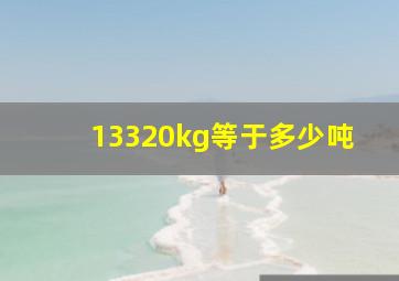 13320kg等于多少吨