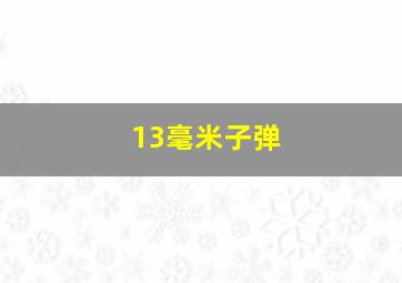 13毫米子弹