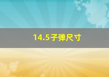 14.5子弹尺寸