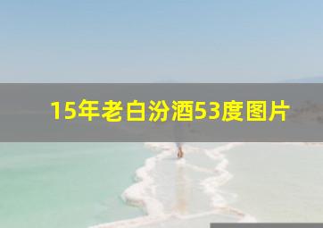 15年老白汾酒53度图片