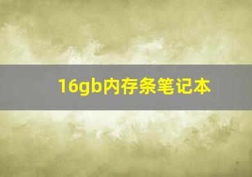 16gb内存条笔记本