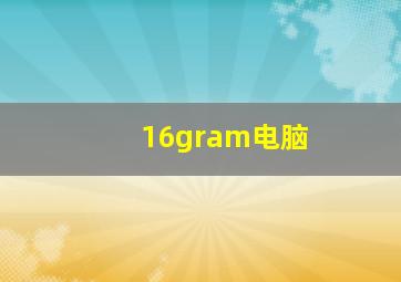 16gram电脑