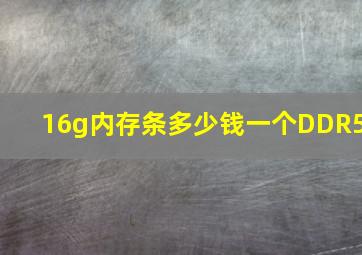 16g内存条多少钱一个DDR5