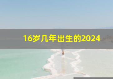 16岁几年出生的2024