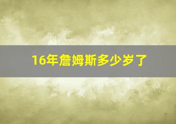 16年詹姆斯多少岁了