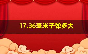 17.36毫米子弹多大