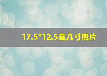 17.5*12.5是几寸照片