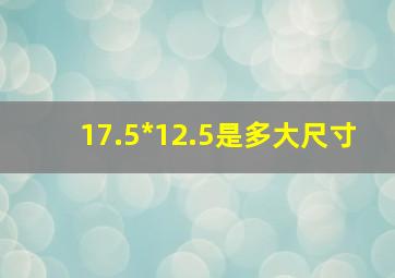 17.5*12.5是多大尺寸