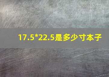 17.5*22.5是多少寸本子