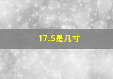 17.5是几寸