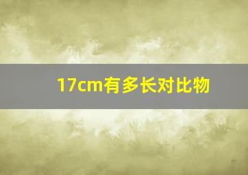 17cm有多长对比物