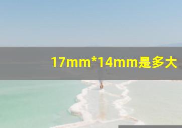 17mm*14mm是多大