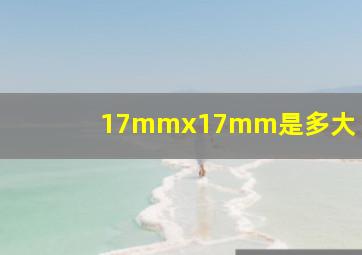 17mmx17mm是多大