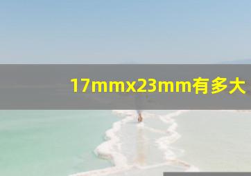 17mmx23mm有多大