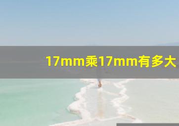 17mm乘17mm有多大