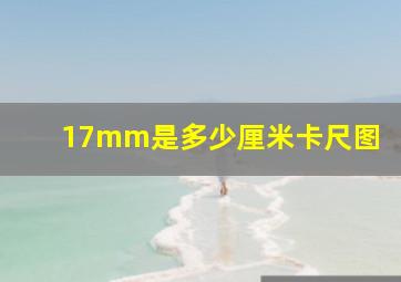 17mm是多少厘米卡尺图