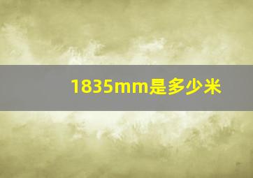 1835mm是多少米