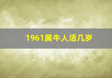 1961属牛人活几岁