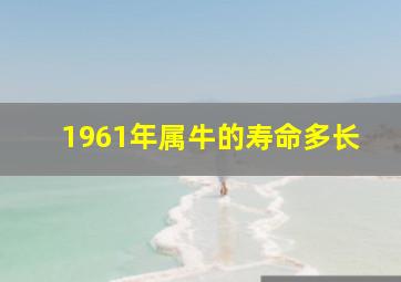 1961年属牛的寿命多长