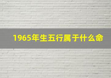 1965年生五行属于什么命