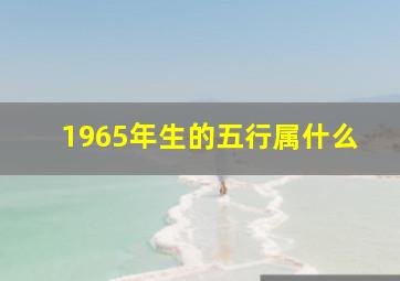 1965年生的五行属什么