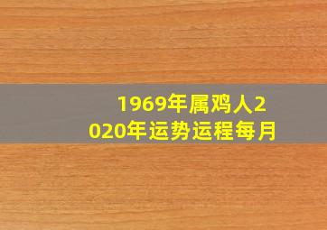 1969年属鸡人2020年运势运程每月