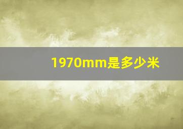 1970mm是多少米