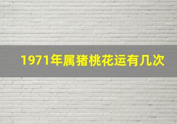 1971年属猪桃花运有几次