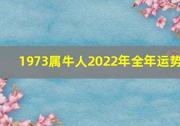 1973属牛人2022年全年运势