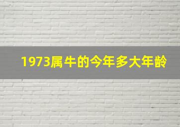 1973属牛的今年多大年龄