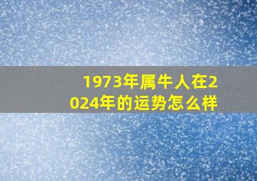 1973年属牛人在2024年的运势怎么样