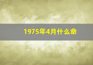 1975年4月什么命