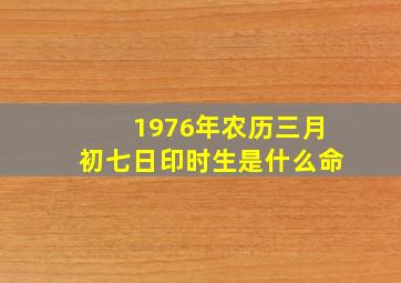 1976年农历三月初七日印时生是什么命