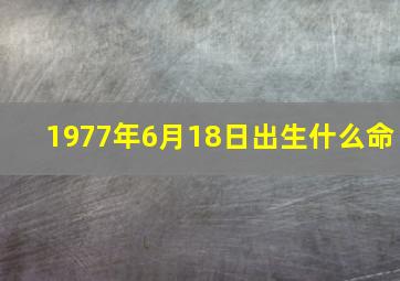 1977年6月18日出生什么命