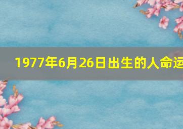 1977年6月26日出生的人命运