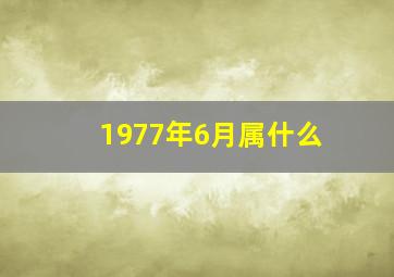 1977年6月属什么