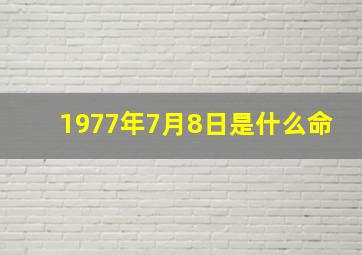 1977年7月8日是什么命