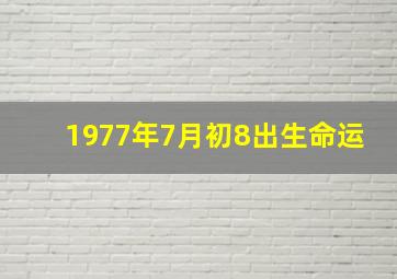 1977年7月初8出生命运