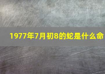 1977年7月初8的蛇是什么命