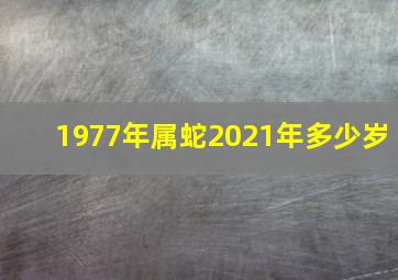 1977年属蛇2021年多少岁