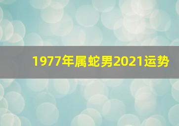 1977年属蛇男2021运势