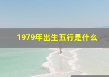 1979年出生五行是什么