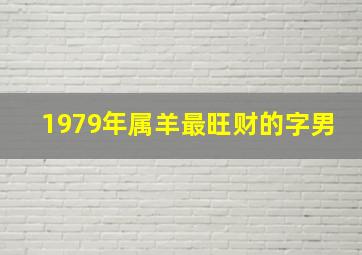 1979年属羊最旺财的字男