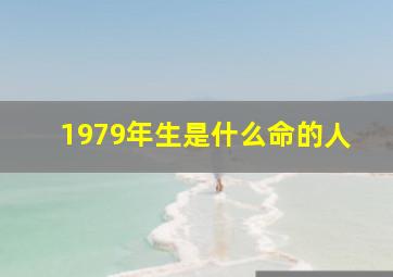 1979年生是什么命的人