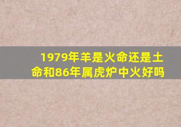 1979年羊是火命还是土命和86年属虎炉中火好吗