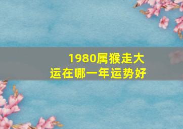 1980属猴走大运在哪一年运势好