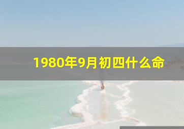 1980年9月初四什么命