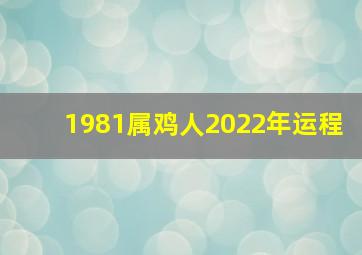 1981属鸡人2022年运程